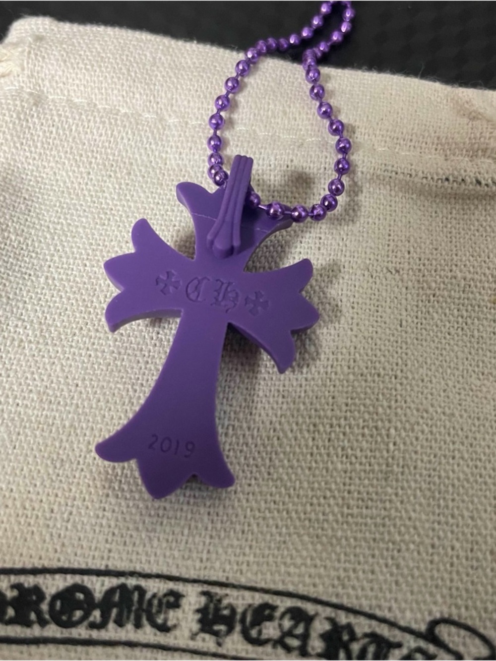 Chrome Hearts Purple Cross Pendant Necklace (BUNDLE DEALS!) - Picture 2 of 2